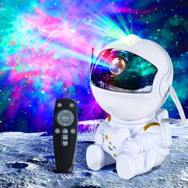 Projetor Astronauta Galaxy 3D com Controle Remoto – Luz Noturna LED com Céu Estrelado Incrível para Quarto e Sala de Jogos - Imagem 6